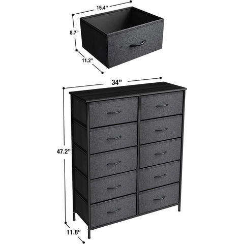 10 Drawer Wide Dresser