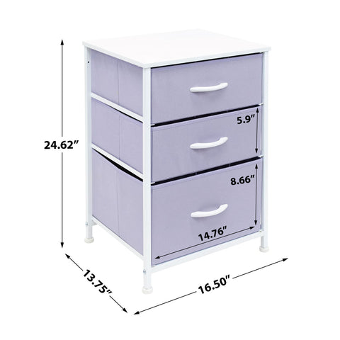 3 Drawer Display Nightstand