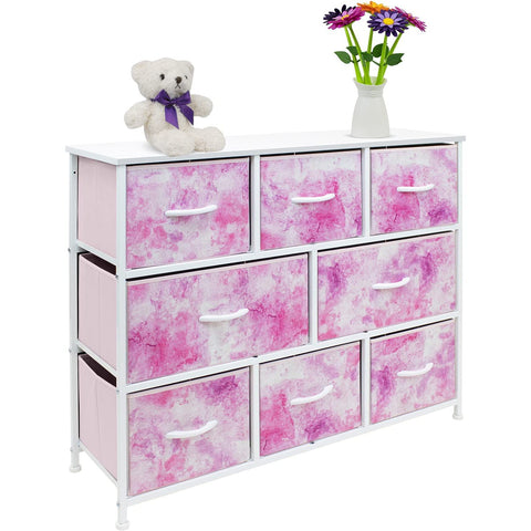 8-Drawer Wide Dresser (Pastel Colors)