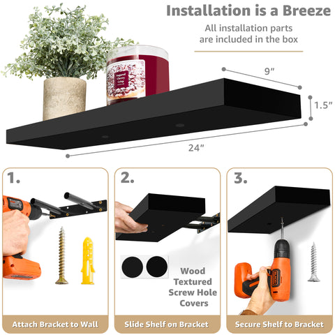 Rectangle Floating Shelf (1-Piece)
