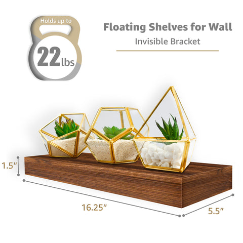 Rustic Rectangle Floating Shelves (3 Pack)