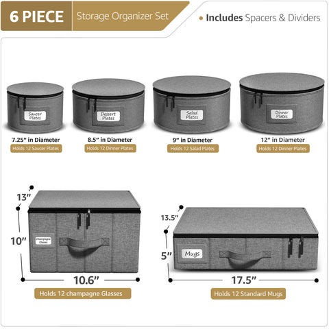 Dinnerware Container Set (6 Piece)