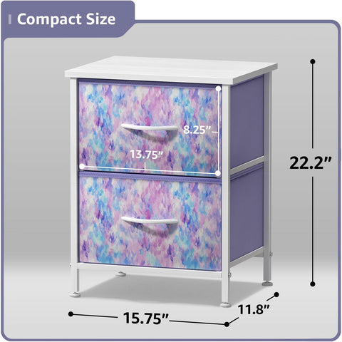 2 Drawer Display Nightstand