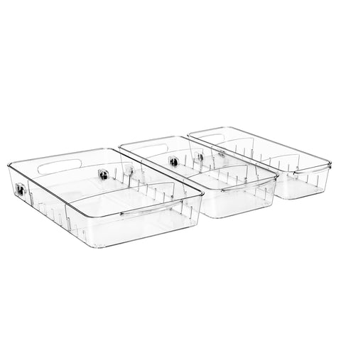 Clear Organizing Bins on Wheels