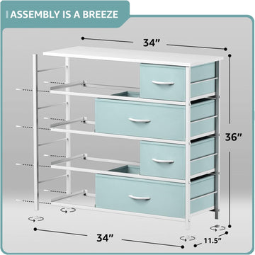 8 Drawer Wide Tall Dresser – Sorbus Home