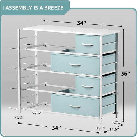 8 Drawer Wide Tall Dresser