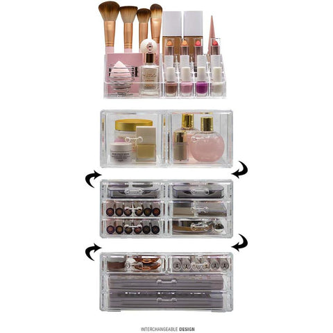 Makeup Organizer Case (12 drawer 4Pc)