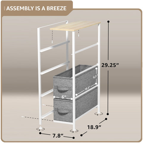 4 Drawer Narrow Storage Tower