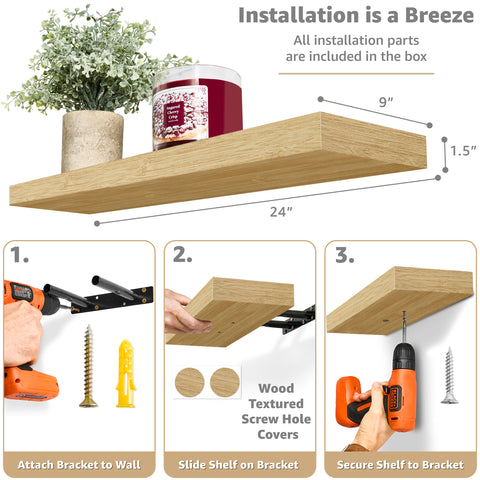 Rectangle Floating Shelf (1-Piece)