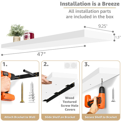 Extra Long Floating Shelf (1-Piece)