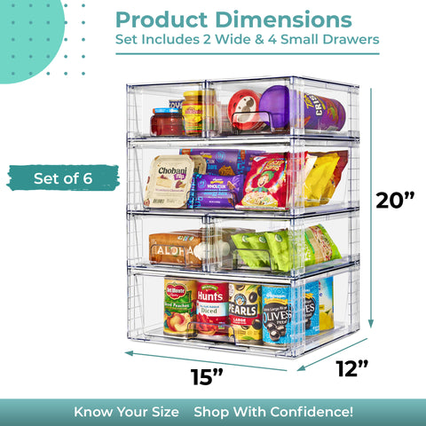 Stackable Pull-Out Drawer Bins
