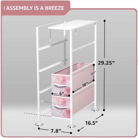 4 Drawer Narrow Storage Tower