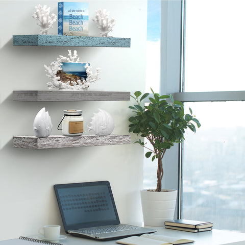 Coastal Rectangle Floating Shelves (3 Pack)