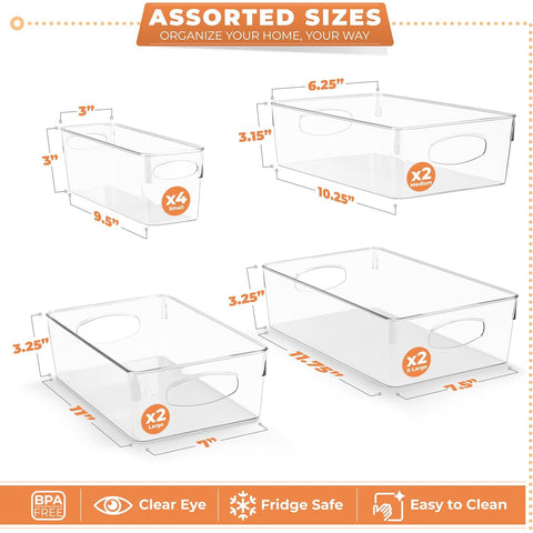 Plastic Clear Bins (10 pack)