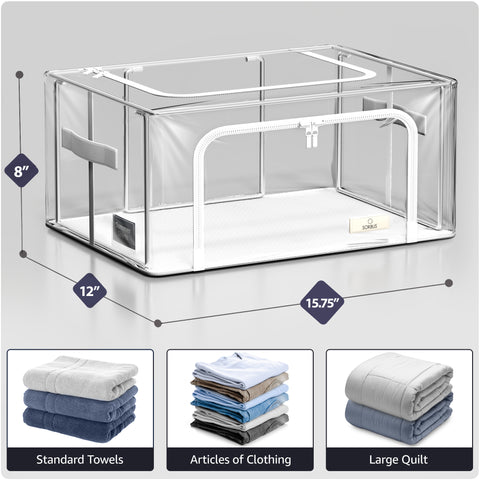 Storage Bins with Metal Frame - Sorbus Home
