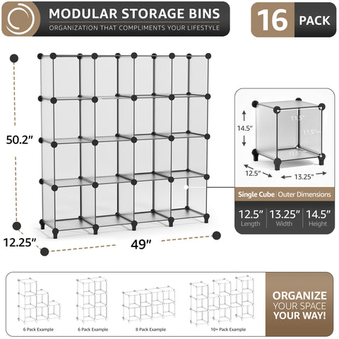 Stackable Cube Storage Organizer