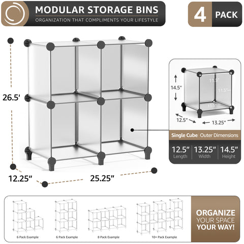 Stackable Cube Storage Organizer