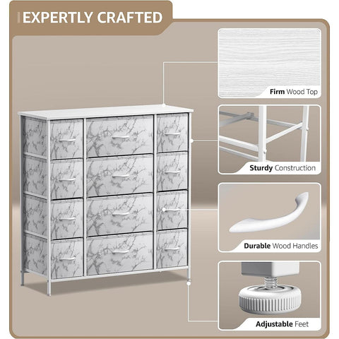 12 Drawer Tall Wide Dresser