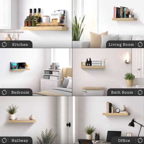 Wall Mounted Floating Shelf (1-Piece)
