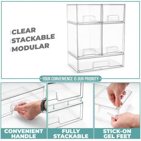 Acrylic Organizer Storage Drawers (5 Drawer)