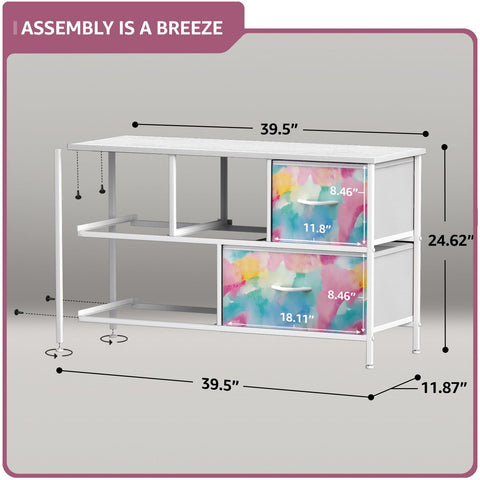 5 Drawer Wide Short Dresser