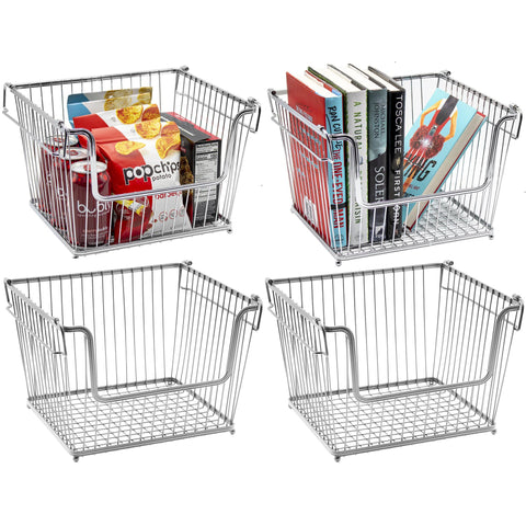 Storage basket with handle (4 Pack)