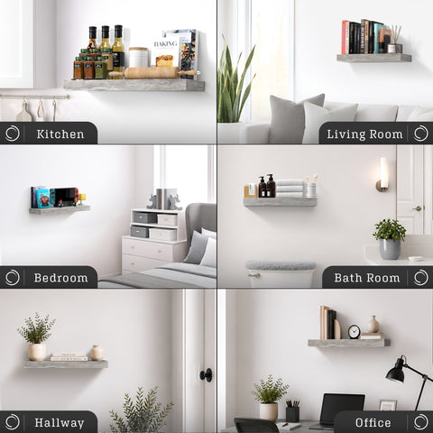 Wall Mounted Floating Shelf (1-Piece)