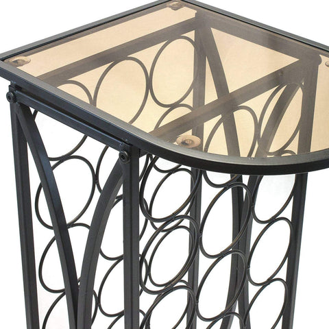 18 Bottle Wine Stand (Glass Top)