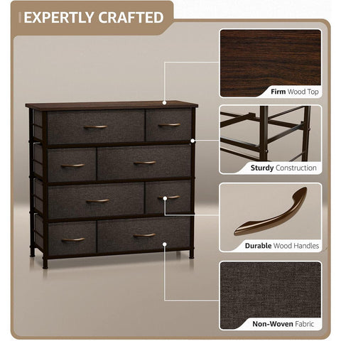 8 Drawer Wide Dresser