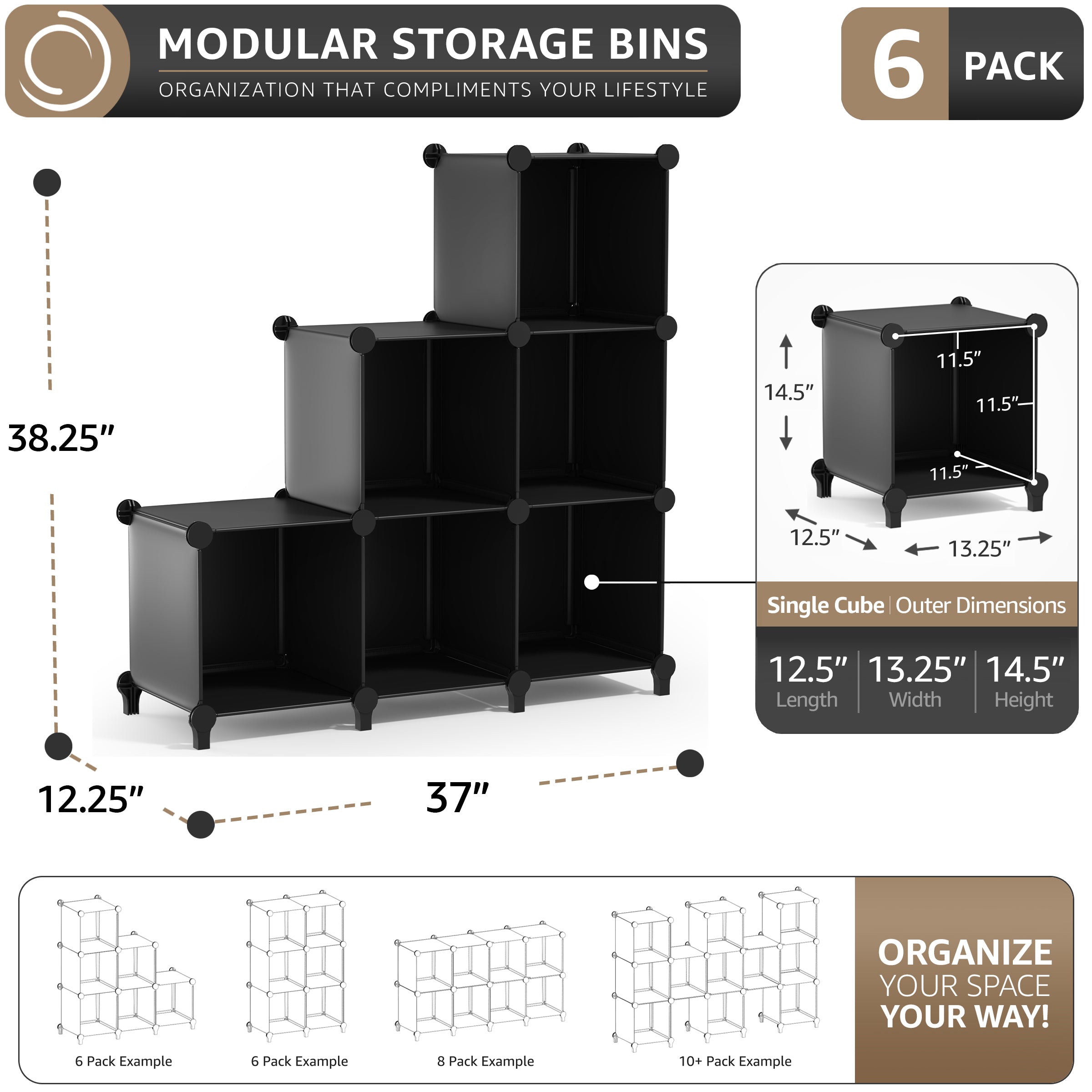Stackable Cube Storage Containers Stackable Cube Storage Organizer – Sorbus Home
