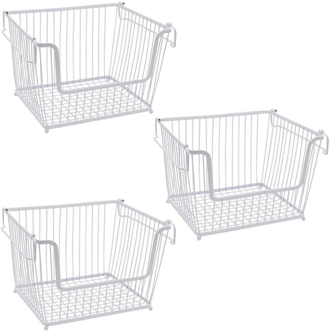 Farmhouse Wire Scoop Basket Bins (3 Pack)