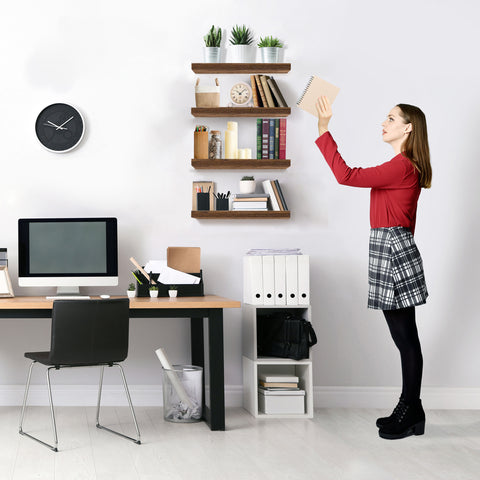 Wall Mounted Bookshelf (4 Pack)