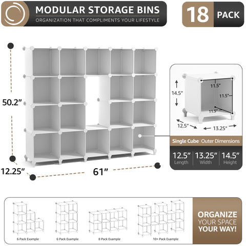 Stackable Cube Storage Organizer