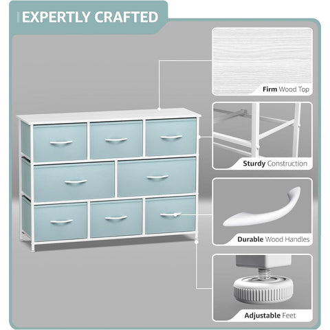 8 Drawer Wide Dresser