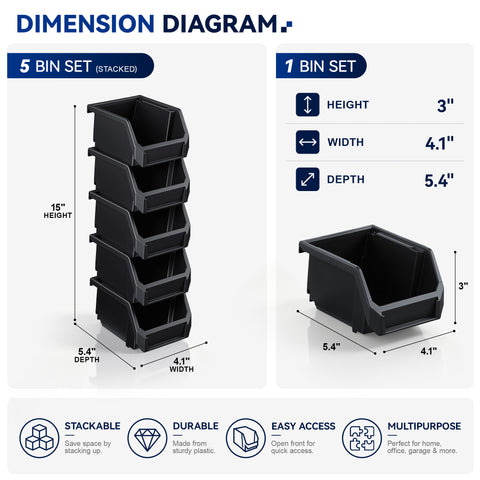 Open Front Kitchen Storage Bin