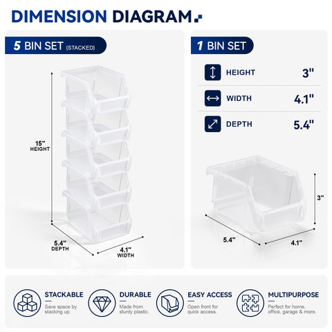Open Front Garage Storage Bin