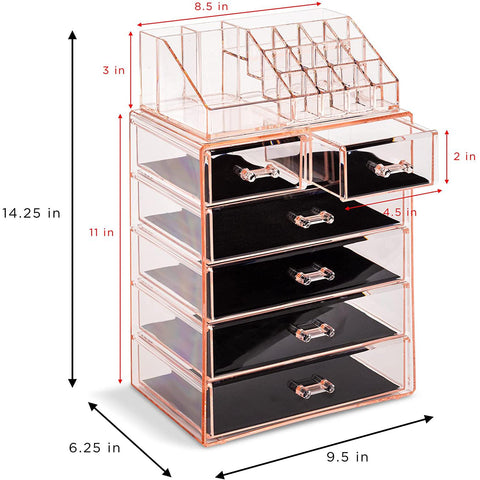 Makeup Organizer Set Tray (6 Drawer)