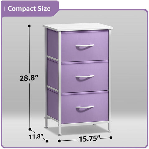 3 Drawer Display Nightstand