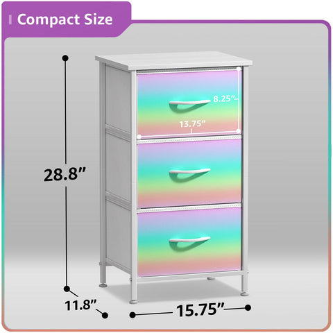 3 Drawer Display Nightstand