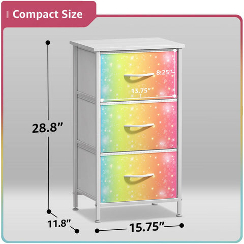 3 Drawer Display Nightstand