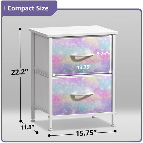 2 Drawer Display Nightstand