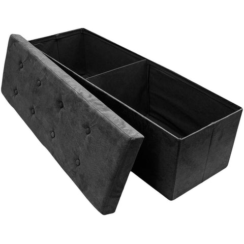 Faux Suede Storage Bench (Large)