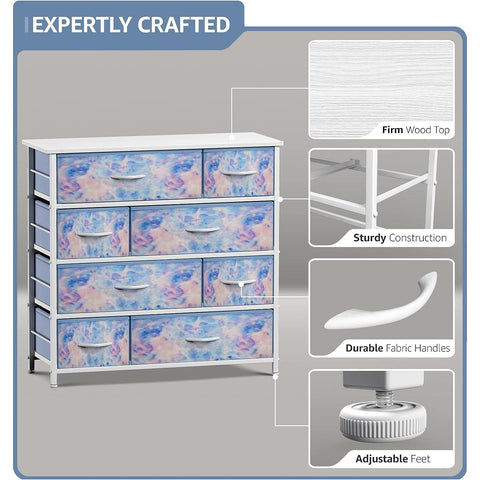 8 Drawer Wide Dresser