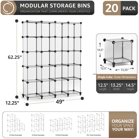 Stackable Cube Storage Organizer