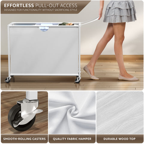 Pull-Out Laundry Hamper with Wheels