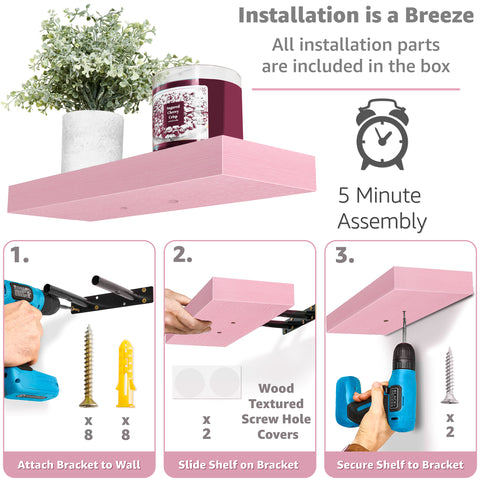 Rustic Floating Shelf (Set of 2)