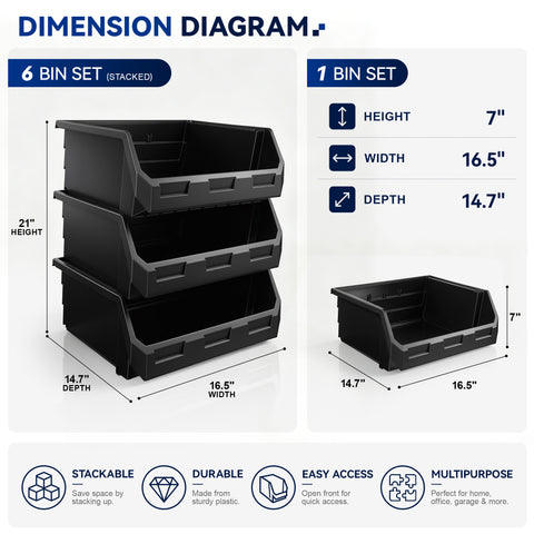 Open Front Garage Storage Bin (Extra-Large)
