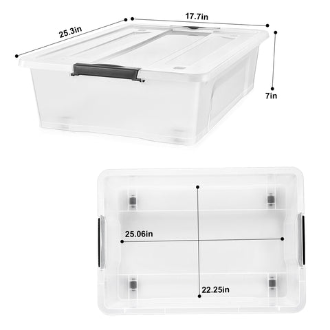 Underbed Bins with Lids (Set of 4)