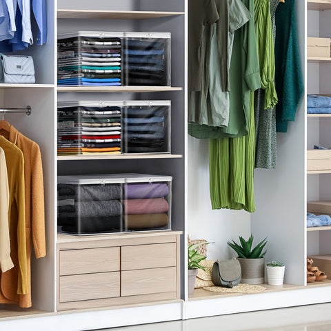 Clear Storage Cube with Zipper & Carry Handles - Sorbus Home