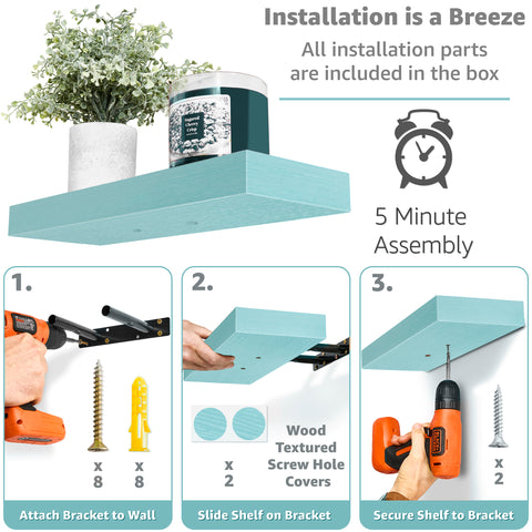 Rustic Floating Shelf (Set of 2)